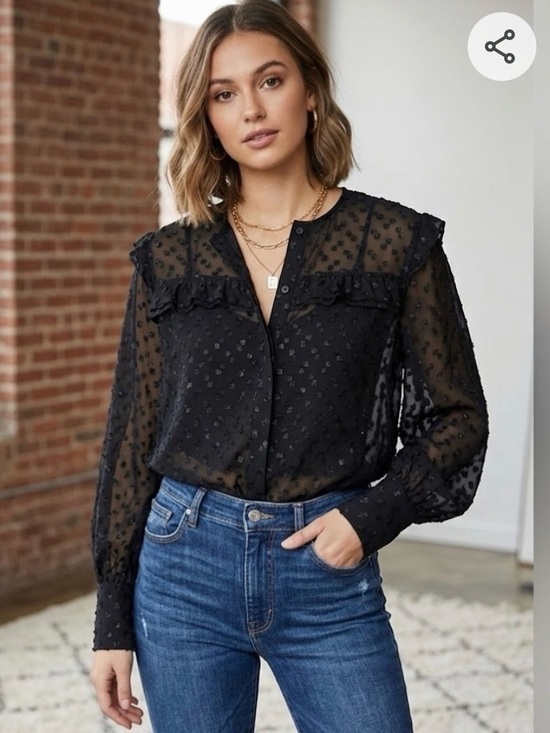 Isabel Marant Tops - BNWT Isabel Marant Airy Sheer Polka Dot Blouse size 34/USXS $430